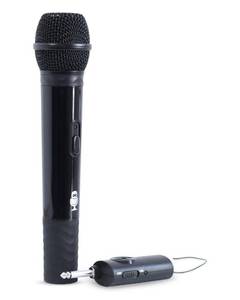 lot 8572 image: Singing Machine Portable Wireless Microphone (Black) - Premium Unidirectional UHF Wireless Mic for Singing, Speeches & Events - Cordless Mic Compatible with Karaoke Machines, PA Systems & More