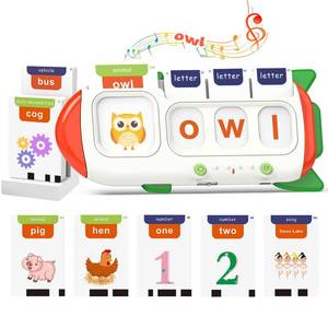 lot 8577 image: QuTZ Talking Flash Cards CVC Word Spelling Games, Preschool Learning Activities Learning Toy, 107 Words Letter Matching Games, ABC Alphabet Flash Cards, Educational Toy for Toddler 3 4 5 6 Year Old