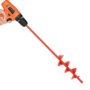 lot 8612 image: MAXCCINO Auger Drill Bit for Planting 2(D) x14.5(L), Garden Ground Earth Spiral Drill Bit for 38 Hex Drive Drill, for Post Hole Digger Bulb Bedding Digging Plant Rapid Planter