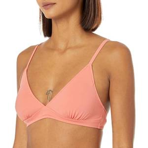 lot 8632 image: Amazon Essentials Womens Light-Support Classic Bikini Swimsuit Top, Coral Pink, Small