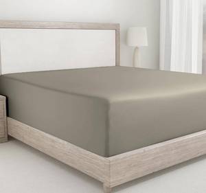 lot 8638 image: California Design Den Fitted Sheet King Size, Deep Pocket Soft 400 Thread Count 100% Cotton, No Pop-Off Elastic, Durable Sateen Weave Sheet Only (King, Taupe)