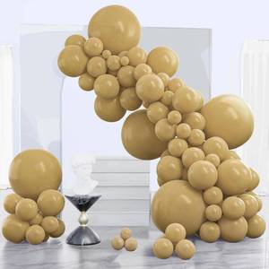 lot 8658 image: PartyWoo Tan Balloons 140pcs Different Sizes of 18 12 10 5 Inch Light Brown Neutral Boho Coffee Balloon Arch Kit Garland for Wedding Baby Shower Safari Woodland Birthday Party Decorations Brown-F19
