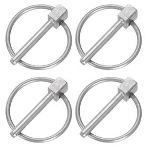 lot 8662 image: uxcell 4Pcs 18 x 1-316 Linch Pin with Ring, Stainless Steel Round Linch Pins for Boat Kayak Canoe, Trailer Trolley Trucks Mower, Silver
