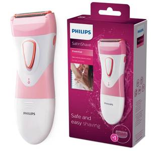 lot 8667 image: Philips SatinShave Essential Womens Wet &amp Dry Electric Shaver for Legs &amp Body, Cordless, with Hypoallergenic Foil, HP630650