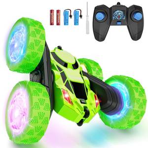 lot 8681 image: Hamdol Remote Control Car, 360° Rolling Rotating 2.4GHz 4WD RC Cars for Kids, Boy Toys Age 6 7 8 9 10 Years Old, RC Crawlers for Boys Girls Birthday-Green