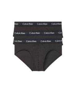 lot 8708 image: Calvin Klein Mens Cotton Stretch 3-Pack Brief, 3 Black, M