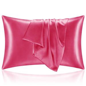 lot 8725 image: BEDELITE Satin Pillowcase for Hair and Skin, Super Soft and Cooling Similar to Silk Pillow Cases 2 Pack with Envelope Closure, Gift for Women Men(20x36 King Size, Hot Pink)