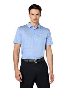 lot 8735 image: Callaway Mens Pro Spin Fine Line Short Sleeve Golf Shirt, Marina, X Large