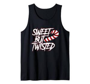 lot 8738 image: Sweet But Twisted Funny Candy Cane Peppermint T Shirt Tank Top M