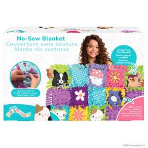 lot 8746 image: Fashion Angels Squishmallows No-Sew Blanket Kit, Set Includes Assorted Polar Fleece Squares, Ideal Craft Activity for Girls & Boys