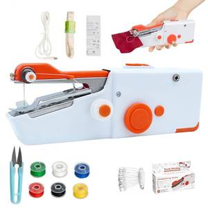 lot 8752 image: Handheld Sewing Machine for Beginners,Mini sewing machine,Easy to Use with Fast Stitch,Powered by Batteries or DC power,Perfect for Clothes,Fabrics,DIY,Hemming,Jeans & Denim