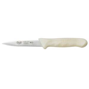 lot 8757 image: Winco 3.5 Commercial-Grade Serrated Paring Knife, White (2 Pack)