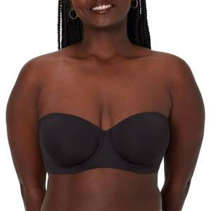 lot 8778 image: Bali Womens Strapless Minimizer Bra, Our Coolest Smoothing Bra for Women, Moisture-Wicking Black 36DDD