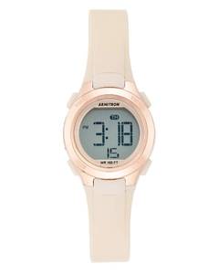 lot 8784 image: Armitron Sport Womens Digital Chronograph Blush Pink Resin Strap Watch, 457135PBH, Blush PinkRose Gold