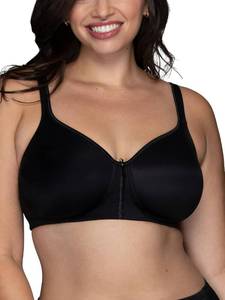 lot 8791 image: Vanity Fair Womens With 2-way Convertible Straps, Body Caress Full Coverage, Lightly Lined Cups Up To Dd Bra, Wirefree - Black, 34B US