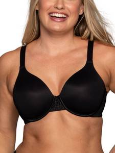 lot 8792 image: Vanity Fair womens Full Figure Beauty Back Smoothing Bra, Underwire - Black, 42DD US