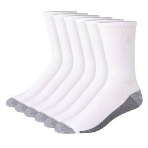 lot 8824 image: Hanes mens Hanes Mens Socks, 6-pair Pack Max Cushion Crew, WhiteGrey Foot Bottom, 6 12 US