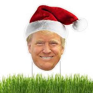 lot 8810 image: Trump Santa Yard Signs 5pk