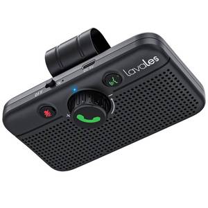 lot 8997 image: Lavales Bluetooth 5.3 Car Speaker, Handsfree Wireless Bluetooth Speaker Kit for Cell Phone, Support Siri & Google Voice Assistant, Motion Auto On, Wireless Audio Car Kit Speakerphone with Visor Clip