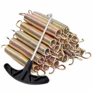 lot 9001 image: ACWARM HOME 20pcs Trampoline Springs 6.5 Inch Heavy Duty Galvanized Steel High Tensile Replacement Kit with T-Hook,Trampoline Accessories