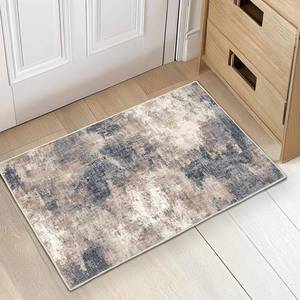 lot 9750 image: AMADA HOMEFURNISHING Washable Entry Rug, 2x3 Modern Abstract Rug with Low Pile and Non-Slip Backing, Small Rug with Abstract Pattern for Entryway, Kitchen and Living Room, Brown