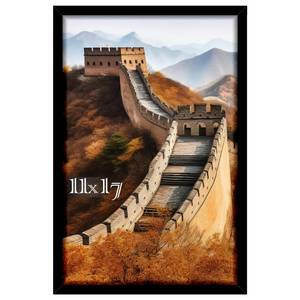 lot 9759 image: Picrit 11x17 Picture Frame, Photo Frame for Wall Mounting Display, Black