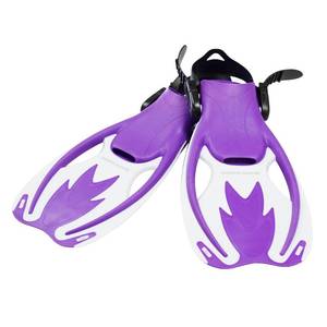 lot 9776 image: Snorkel Master Kids Swimming Snorkeling Fins Adjustable Swim Flippers, Lightweight Open Heel Design for Pool &amp Beach Perfect Kids Fins for Swimming &amp Snorkeling Training (Purple, LargeX-Large)