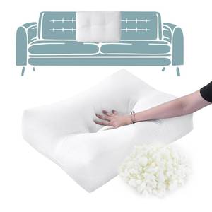 lot 9779 image: HOMBYS Shredded Foam Sofa Back Cushions, Supportive Back Cushion Replacement for Couch, Stuffing Filling Lumbar Support Pillow for Couch, Bed, Floor, (31.4x18x5)