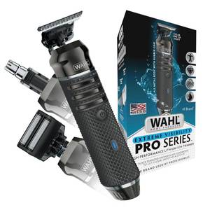 lot 9794 image: Wahl USA Pro Series High Visibility Skeleton Style Trimmer, Lithium-Ion Cordless USB Rechargeable All in One Shaving &amp Close Cutting Beard Trimmer for Men with Near Zero Gap Blade 3026018