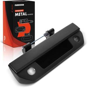 lot 9795 image: A-Premium Upgraded Metal Tailgate Handle with Keyhole & Camera Hole - Compatible with Chevrolet & GMC - Silverado 1500 2019-2022, Silverado 1500 LTD 2022, Sierra, without Power Release, Textured Black