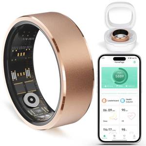 lot 9805 image: Smart Fitness Ring for Men &amp Women Health &amp Activity Tracker with Heart Rate, Sleep Monitoring, Blood Oxygen, Motion Tracking, and Remote Camera Control, Waterproof &amp No Subscription Required (7#)