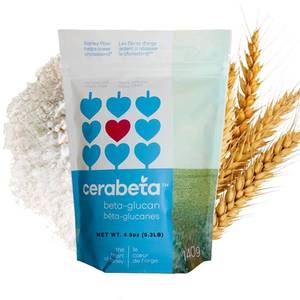 lot 9806 image: Cerabeta Barley Beta-Glucan Daily Supplement Powder, 4-in-1 Natural Fiber, Single Ingredient, Sugar-Free, Non-GMO.