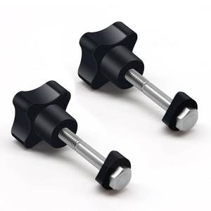 lot 9824 image: Yasdyri Rollator Walker Replacement Knob 2 PCS Replacement Arm Adjustment Knobs for Rollator Walker Accessories,Rollator Parts Knobs with M6 Track Bolt Set