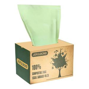 lot 9846 image: Biodegradable Compost Recycling Trash Bags, Compostable 13 Gallon Plastic Trash Bags For Kitchen, 100 Count, 1.2 Mils,60 Liter, Recyclable Composta Large Heavy Duty Garbage Bag (100)