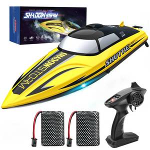 lot 9881 image: BEZGAR RC Boat - 32 KPH Fast Remote Control Boat for Pool, Lake & Salt Water, 2.4GHz Speed Boats for Adults & Kids, Summer Water Beach Toys, Birthday Gifts for Boys & Girls Age 8-12 Years Old