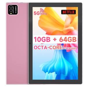 lot 9884 image: YQSAVIOR Tablet,10.1 Android Tablet with MTK Octa-core Processor 10GB 4GB6GB Expand RAM 64GB ROM1TB Expandable Computer Tablets PC, IPS 1280  800 Screen, 28MP Dual Camera, WiFi, BT, Pink