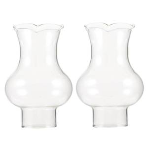lot 9885 image: MAGICLULU 2pcs Clear Glass Crimped Top Chimney for Oil and Kerosene Style Lamps 3cm Clear Glass Oil Lamp Chimney for Vintage and Restoration of Antique Oil and Kerosene Lamps