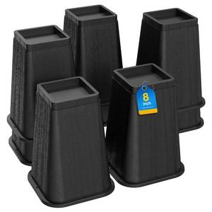 lot 9910 image: MYMULIKE Bed Risers 8 Inch Heavy Duty, Furniture Risers Lifts Supports Up to 6,000 Lbs for Table, Desk Leg, Sofa, Couch 8 Pack