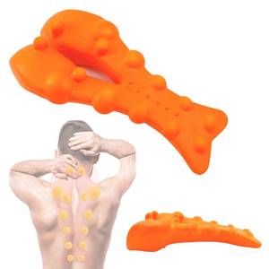 lot 9916 image: YURUIHKAO Trapezius Trigger Point Massager Suboccipital Release Tool Myofasical Release Neck and Shoulder Pain Posture Corrector for Muscle Pain Relief (Orange)