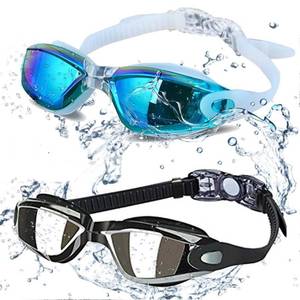 lot 9934 image: ALLPAIPAI Swim Goggles - Swimming Goggles,Pack of 2 Professional Anti Fog No Leaking UV Protection Wide View for Women Men Adult Youth Kids