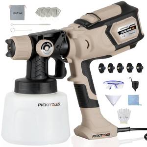 lot 9941 image: 1000W HVLP Paint Sprayer High-Efficiency Electric Spray Gun with 6 Nozzles,Variable Patterns Adjustable Flow, 47oz (1400ml) Detachable Container,Easy to Clean for Home Improvement Projects Battlefield