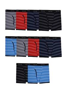 lot 9986 image: Fruit of the Loom Tag Free Cotton Boxer Briefs, Boy-10 Pack-Traditional Assorted Briefs, Large