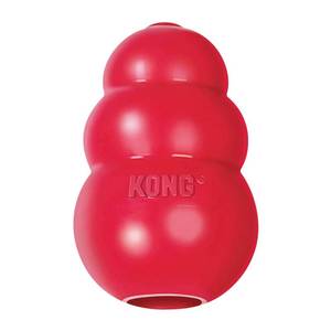 lot 9991 image: KONG Classic Stuffable Dog Toy - Fetch & Chew Toy for Dogs - Treat-Filling Capabilities & Erratic Bounce for Extended Play Time - Durable Natural Rubber Material - for Small Dogs