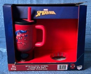 lot 4003 image: Marvel Spider-Man Stainless Steel Tumbler by Zak - Retail $15