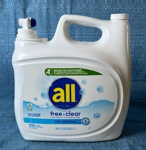 lot 4008 image: All Free & Clear Laundry Detergent - 166 Loads - Retail $21