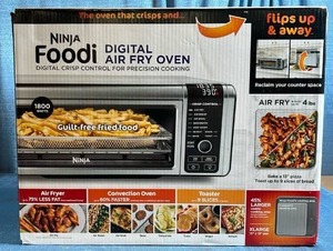 lot 4016 image: Ninja Foodi 6-in-1 Digital Air Fry Oven, Air Fryer, Convection Oven, Toaster, with Digital Crisp Control Technology, Compact Size, Stainless, SP080 - Retail $149