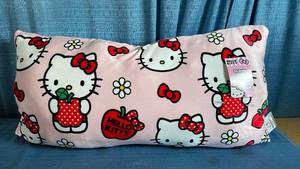 lot 5004 image: Hello Kitty Cloud Body Pillow with Apple Print, with Washable Removable Shell