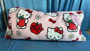 lot 5006 image: Hello Kitty Cloud Body Pillow with Apple Design, with Washable Removable Shell