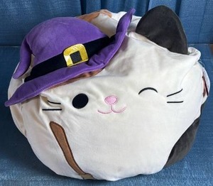 lot 5015 image: Original Squishmallows, Cat with Witch Hat Kids Halloween Costume, Ages 6