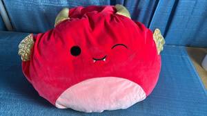 lot 5026 image: Original Squishmallows, Red Dragon Plush Child Halloween Costume, Ages 6